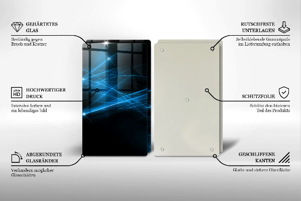 Osłona ściany przy kuchence gazowej Abstrakcja niebieski dym