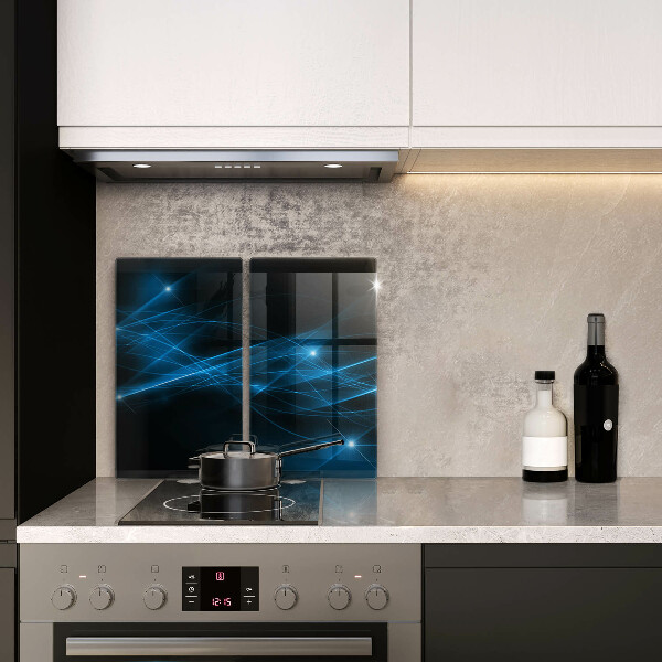 Osłona ściany przy kuchence gazowej Abstrakcja niebieski dym