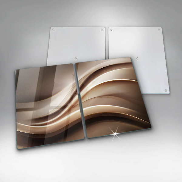 Osłona ściany przy kuchence gazowej Abstrakcja łagodne linie