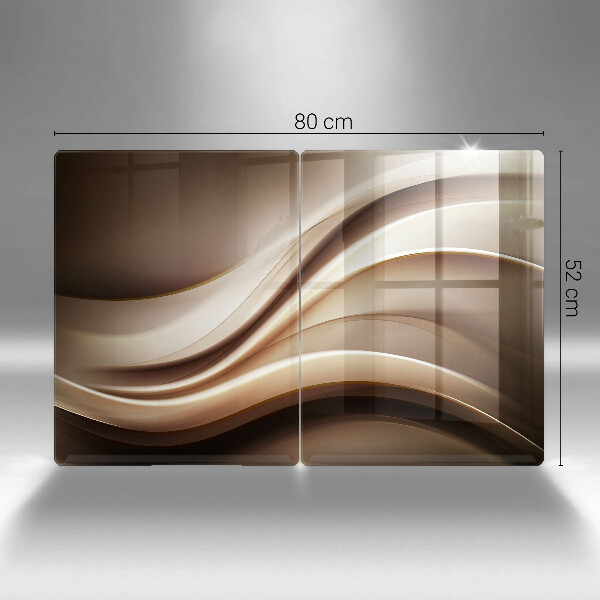 Osłona ściany przy kuchence gazowej Abstrakcja łagodne linie