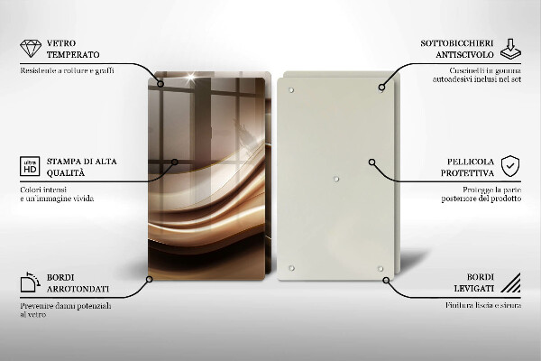 Osłona ściany przy kuchence gazowej Abstrakcja łagodne linie