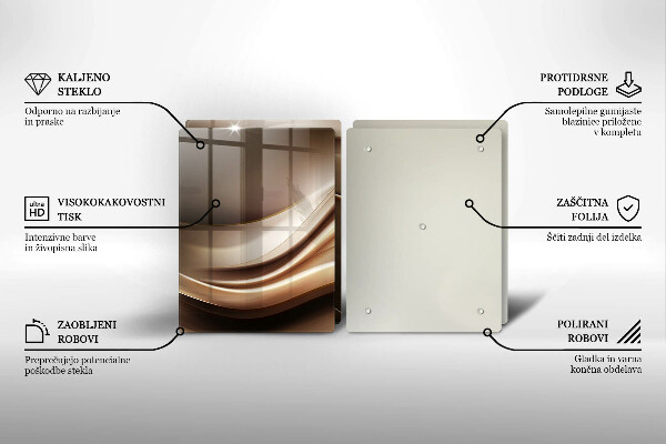 Osłona ściany przy kuchence gazowej Abstrakcja łagodne linie