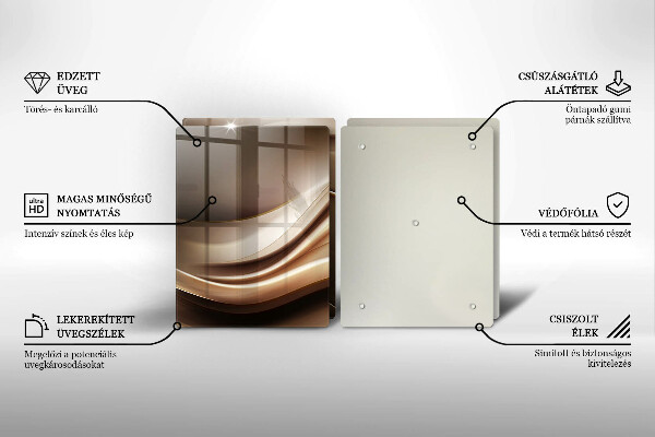 Osłona ściany przy kuchence gazowej Abstrakcja łagodne linie