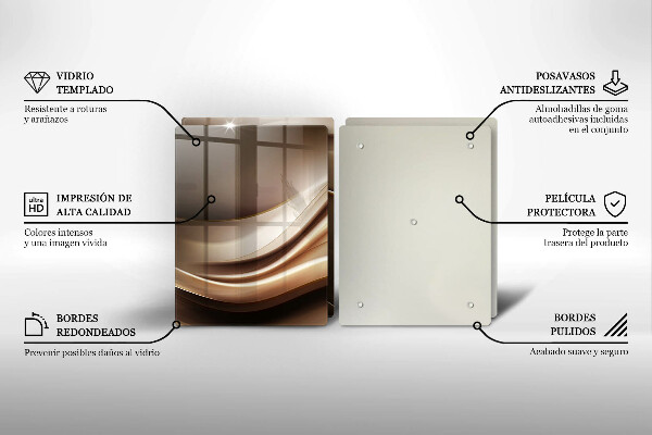 Osłona ściany przy kuchence gazowej Abstrakcja łagodne linie