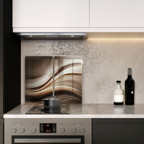 Osłona ściany przy kuchence gazowej Abstrakcja łagodne linie