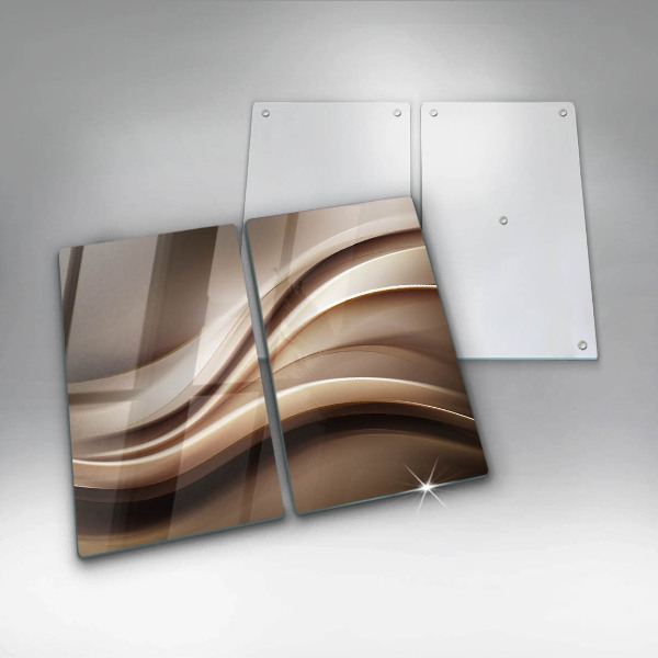 Osłona ściany przy kuchence gazowej Abstrakcja łagodne linie