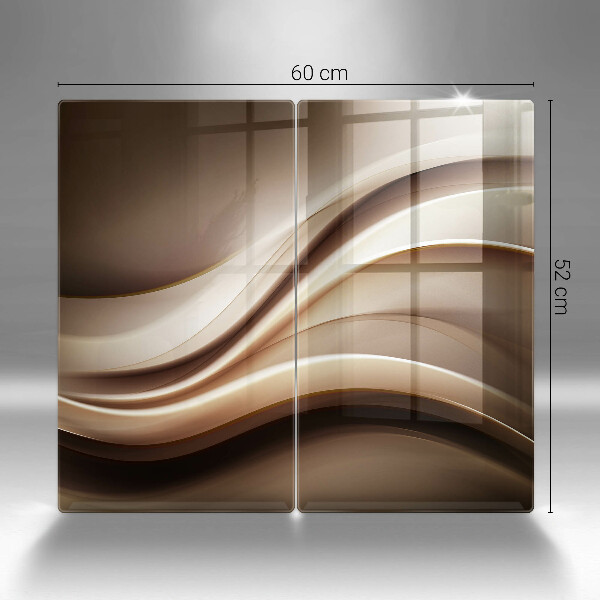 Osłona ściany przy kuchence gazowej Abstrakcja łagodne linie