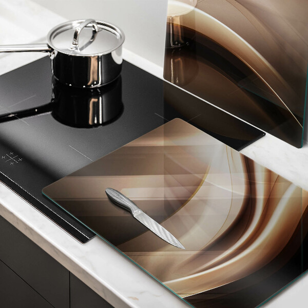 Osłona ściany przy kuchence gazowej Abstrakcja łagodne linie