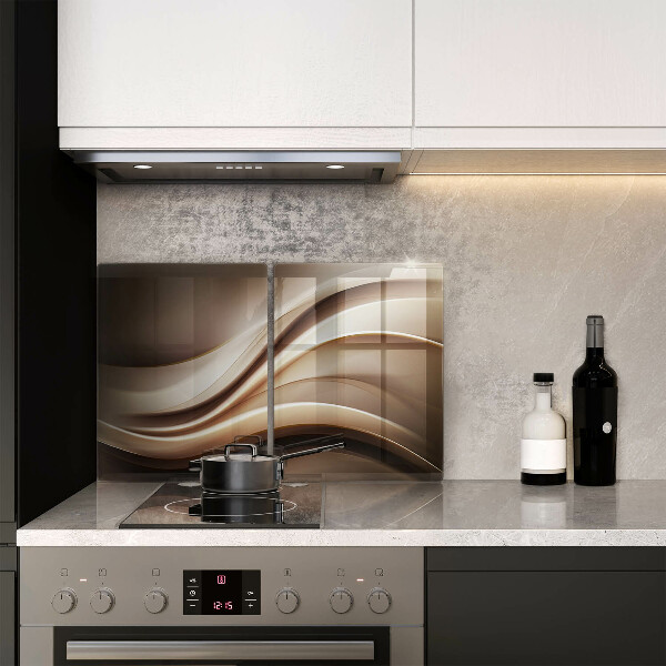 Osłona ściany przy kuchence gazowej Abstrakcja łagodne linie