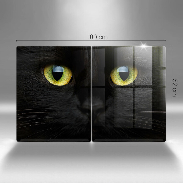 Osłona ściany przy kuchence gazowej Zwierzę kocie oczy