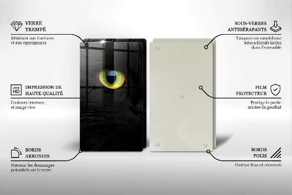 Osłona ściany przy kuchence gazowej Zwierzę kocie oczy