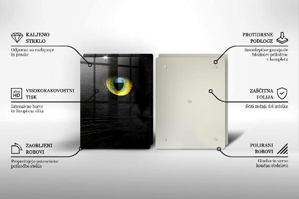 Osłona ściany przy kuchence gazowej Zwierzę kocie oczy