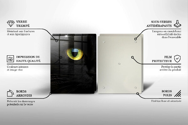 Osłona ściany przy kuchence gazowej Zwierzę kocie oczy
