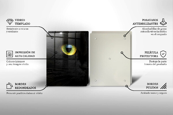 Osłona ściany przy kuchence gazowej Zwierzę kocie oczy
