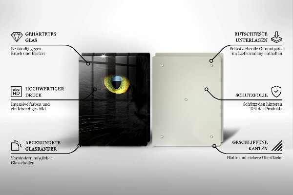 Osłona ściany przy kuchence gazowej Zwierzę kocie oczy