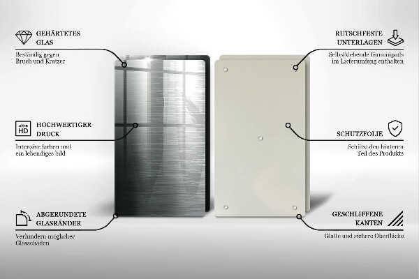 Osłona ściany przy kuchence gazowej Tekstura metal