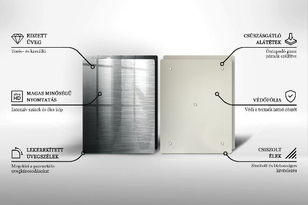 Osłona ściany przy kuchence gazowej Tekstura metal