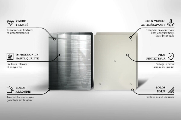 Osłona ściany przy kuchence gazowej Tekstura metal