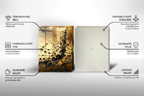 Osłona ściany przy kuchence gazowej Rosa i dmuchawce