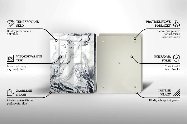 Osłona ściany przy kuchence gazowej Abstrakcja tusz
