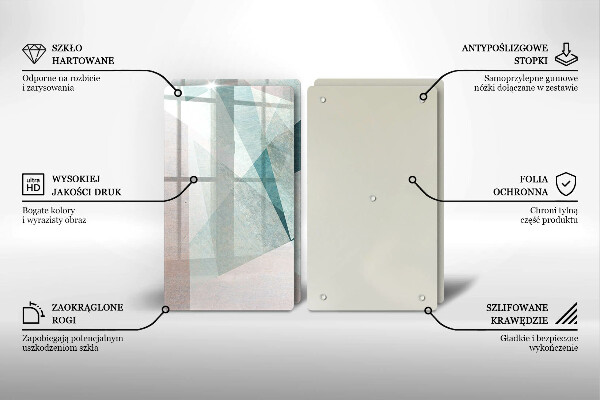 Osłona ściany przy kuchence gazowej Ostra abstrakcja