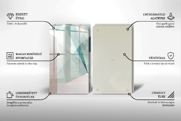 Osłona ściany przy kuchence gazowej Ostra abstrakcja