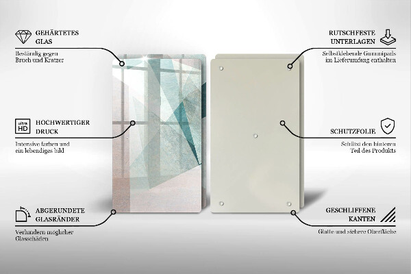 Osłona ściany przy kuchence gazowej Ostra abstrakcja