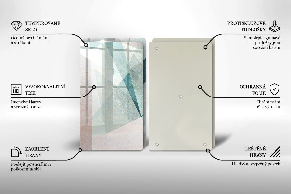 Osłona ściany przy kuchence gazowej Ostra abstrakcja