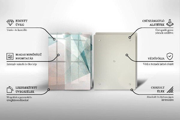 Osłona ściany przy kuchence gazowej Ostra abstrakcja