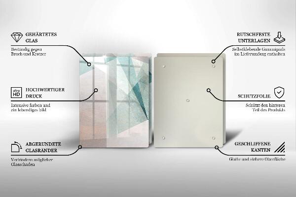 Osłona ściany przy kuchence gazowej Ostra abstrakcja