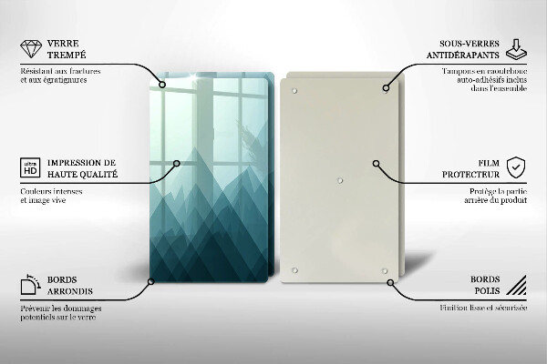 Osłona ściany przy kuchence gazowej Abstrakcyjne góry