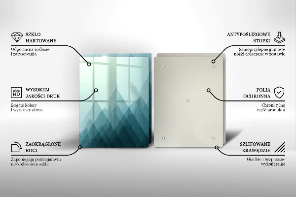 Osłona ściany przy kuchence gazowej Abstrakcyjne góry