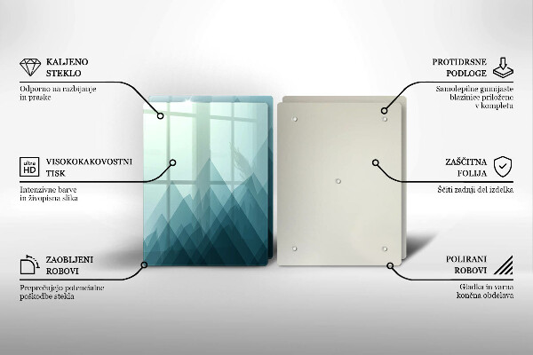 Osłona ściany przy kuchence gazowej Abstrakcyjne góry