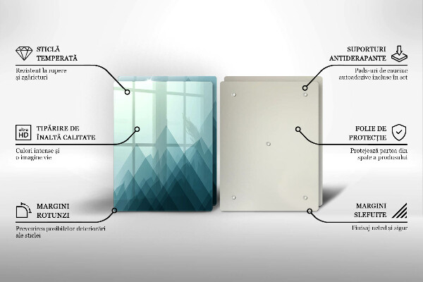 Osłona ściany przy kuchence gazowej Abstrakcyjne góry