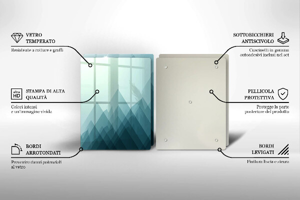 Osłona ściany przy kuchence gazowej Abstrakcyjne góry