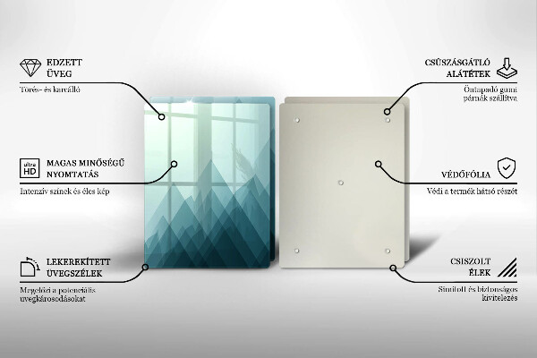 Osłona ściany przy kuchence gazowej Abstrakcyjne góry