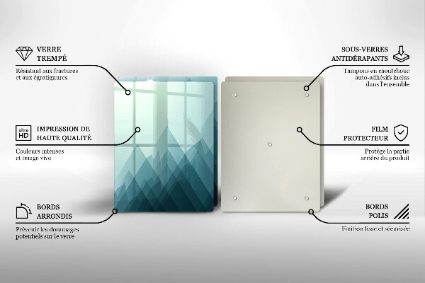 Osłona ściany przy kuchence gazowej Abstrakcyjne góry