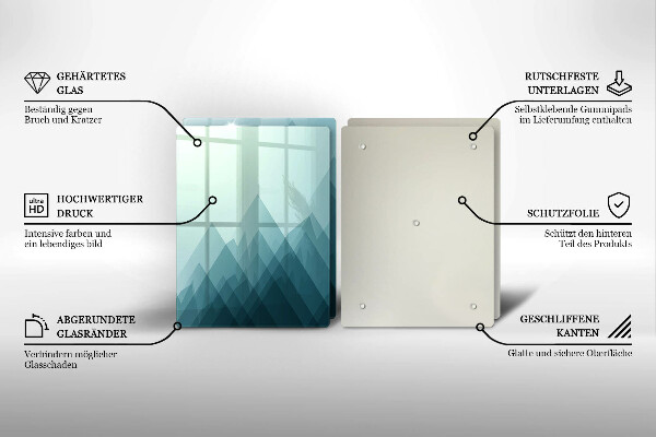 Osłona ściany przy kuchence gazowej Abstrakcyjne góry