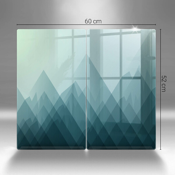 Osłona ściany przy kuchence gazowej Abstrakcyjne góry