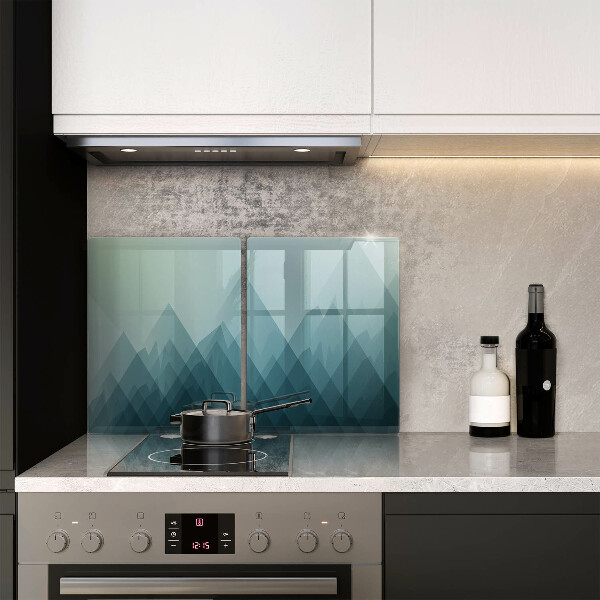 Osłona ściany przy kuchence gazowej Abstrakcyjne góry