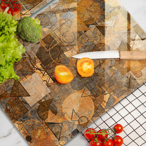 Osłona ściany przy kuchence gazowej Wzór figury geometryczne