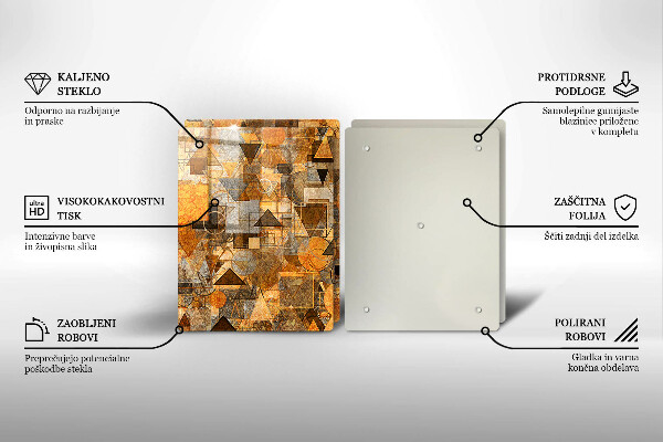 Osłona ściany przy kuchence gazowej Wzór figury geometryczne