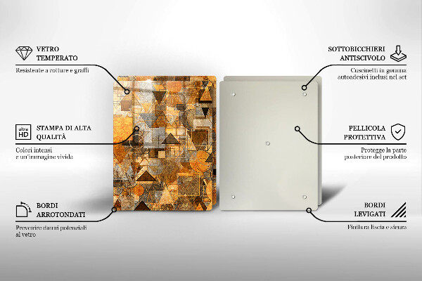 Osłona ściany przy kuchence gazowej Wzór figury geometryczne