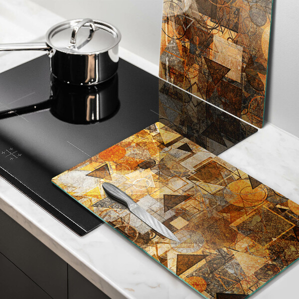 Osłona ściany przy kuchence gazowej Wzór figury geometryczne