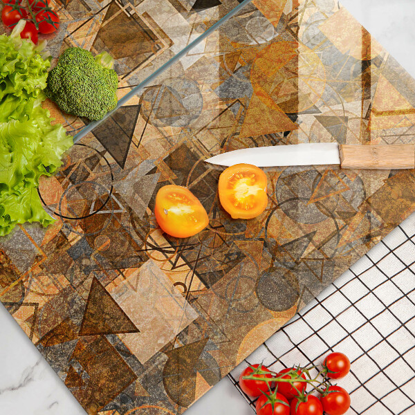 Osłona ściany przy kuchence gazowej Wzór figury geometryczne