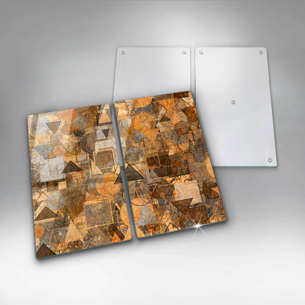 Osłona ściany przy kuchence gazowej Wzór figury geometryczne