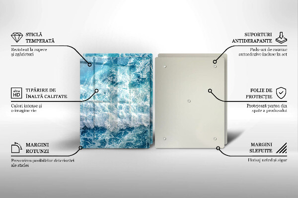 Osłona ściany przy kuchence gazowej Woda morskie fale