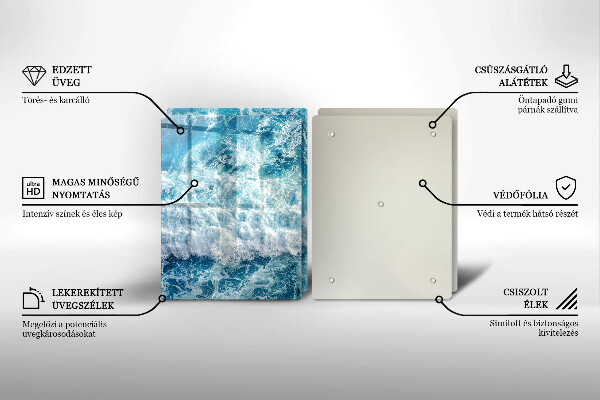 Osłona ściany przy kuchence gazowej Woda morskie fale