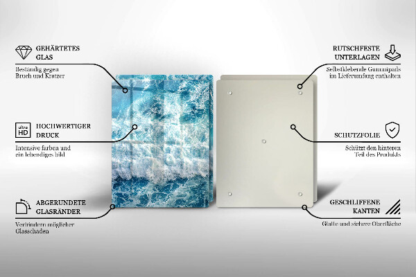 Osłona ściany przy kuchence gazowej Woda morskie fale