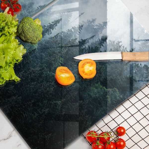 Osłona ściany przy kuchence gazowej Las drzewa i mgła